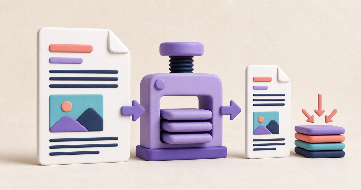Illustrated PDF document becoming smaller while its text and images remain clear